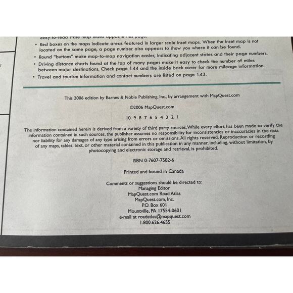 Vintage Road Master 2006 Large Scale Road Atlas - United States, Canada, Mexico - Picture 7 of 13